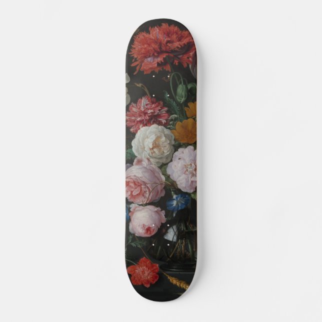 Dark Moody Floral Skateboard (Vorderseite)