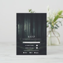 Dark Moody Forest Trees bei Twilight Wedding RSVP