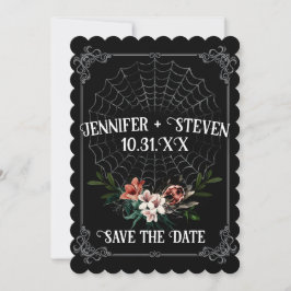 Dark Moody Goth Wedding Save the Date Einladung