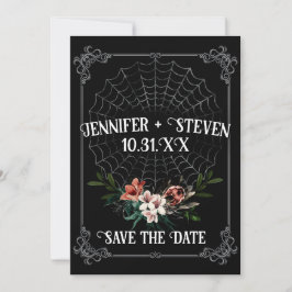 Dark Moody Goth Wedding Save the Date Einladung