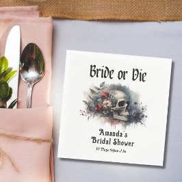 Dark Moody Gothic Bridge oder Die Brautparty Serviette