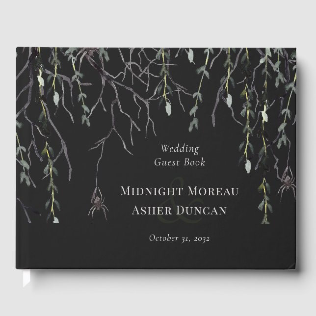 Dark Moody Gothic Wedding Guest Book Gästebuch (Vorderseite)