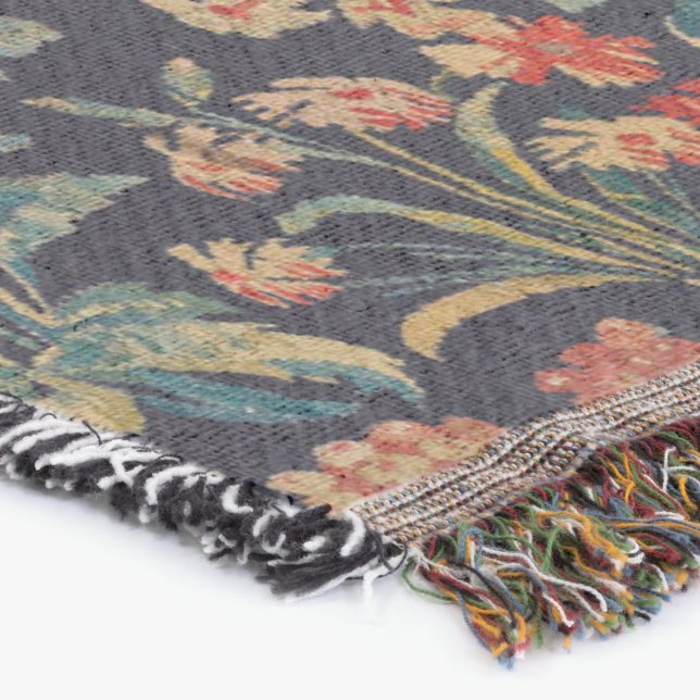 Dark Moody Midnight Forest Floral Botanical Decke (Ecke)