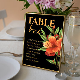 Dark Moody Orange Blumentisch Hochzeitstisch