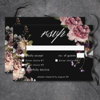 Dark Moody Pastel Opulent Floral Black Dinner