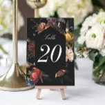 Dark Moody Romantic Dutch Floral Wedding Table Num<br><div class="desc">Passen Sie die Text- und Hintergrundfarbe hinter den Blume an. Zahl wiederholt sich vorne und hinten. Passen Sie eine Karte an und bestellen Sie sie für jede gewünschte Tabelle.</div>