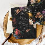 Dark Moody Romantic Floral Dutch Painterly Wedding Einladung<br><div class="desc">Dunkle Schmucktöne floralen inspiriert von holländischen Meistern. Passen Sie die Rautenfarbe und die Hintergrundfarbe auf der Vorder- und Rückseite an. Der gesamte Text ist bearbeitbar. Individuelle Anfrage für eine Braut mit Backer.</div>