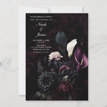 Dark Moody Romantic Floral Wedding