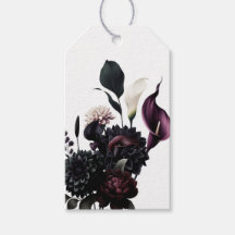 Dark Moody Romantic Floral White Wedding