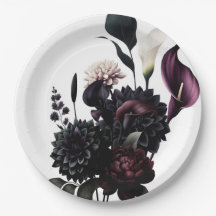 Dark Moody Romantic Floral White Wedding