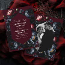 Dark Moody Romantic Peony Gothic Wedding Foto
