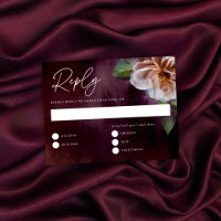 Dark + Moody Rustic Floral Wedding Repcard