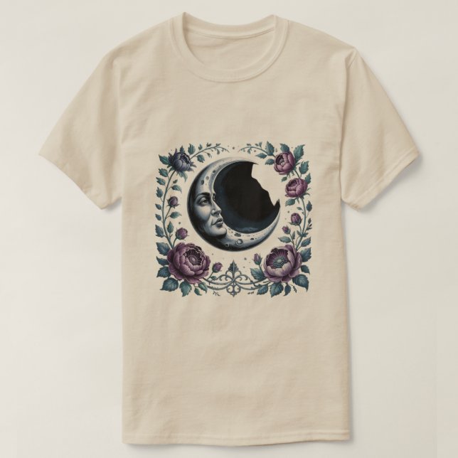 Dark Moon Garden – Mystical Gothic Night Art T-Shirt (Design vorne)