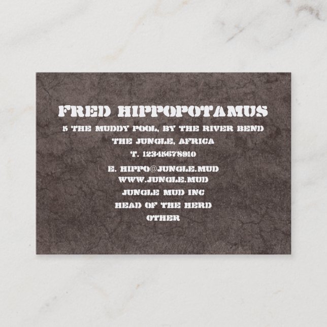 Dark Mud Visitenkarte (Vorderseite)