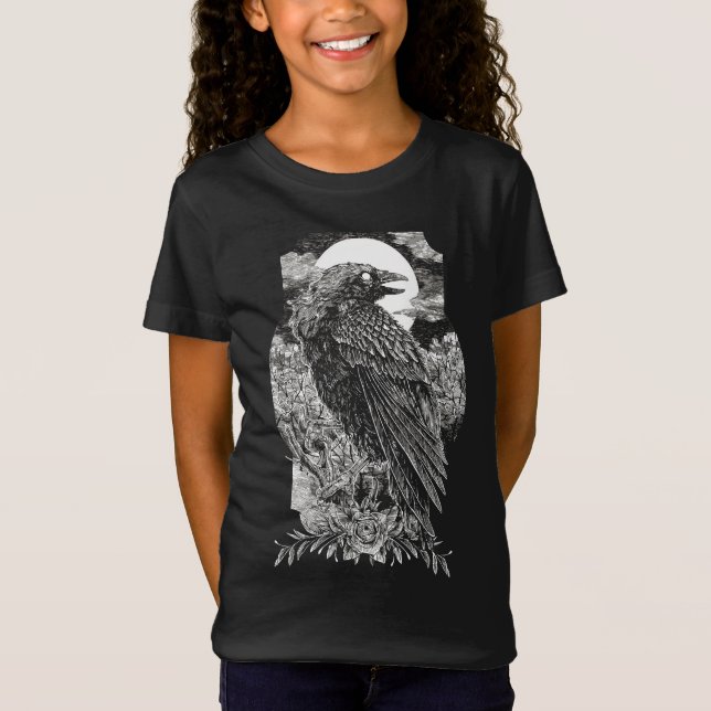 Dark Mystical Raven T-Shirt (Vorderseite)