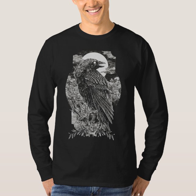 Dark Mystical Raven T-Shirt (Vorderseite)