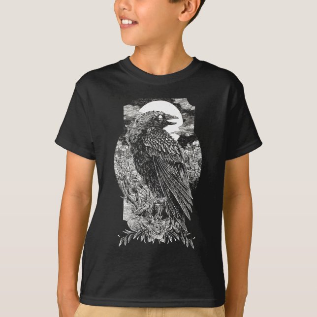 Dark Mystical Raven T-Shirt (Vorderseite)