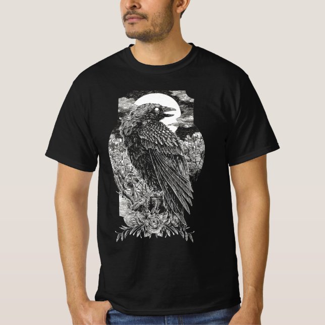 Dark Mystical Raven T-Shirt (Vorderseite)