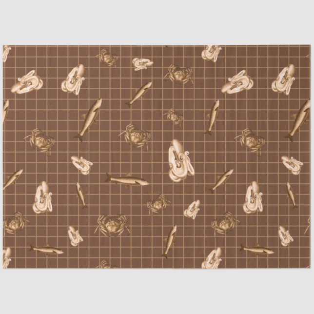 Dark Nautical Series Design 3 Seidenpapier (Vorderseite)