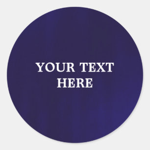 Dark Navy Blue Elegant Sheen Elegant Runder Aufkleber