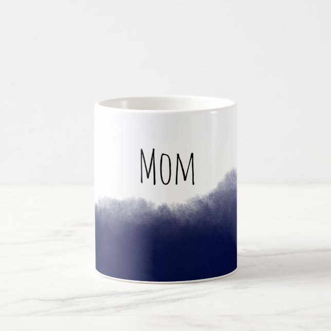 Dark Navy Watercolor Kaffeetasse (Mittel)