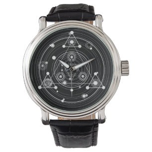 Dark occult style sacred geometry armbanduhr