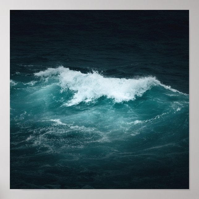 Dark Ocean Wave Art Design Poster (Vorne)