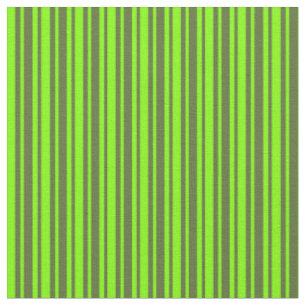 Dark Olive Green und Chartreuse Streifen Muster Stoff
