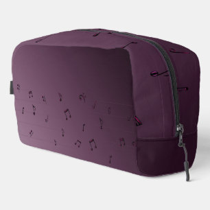 Dark Ombre Musical Notes Mauve Waschbeutel
