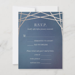 Dark Opaline Wedding Repitation RSVP Card