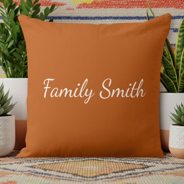 Dark Orange Decorative Pillow - Simple  Kissen (Von Creator hochgeladen)