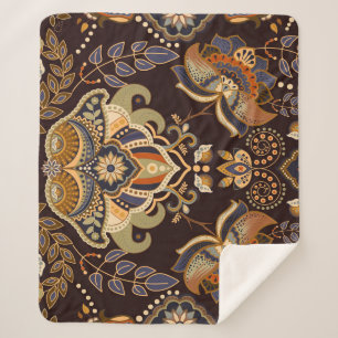 Dark Paisley: Floral Indian Seamless. Sherpadecke