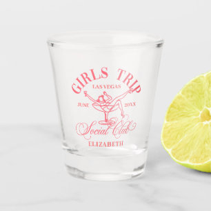 Dark Peach Pink Martini Sozialer Club Girls Tour Schnapsglas