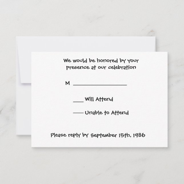 Dark Peacock Wedding RSVP Karte (Vorderseite)