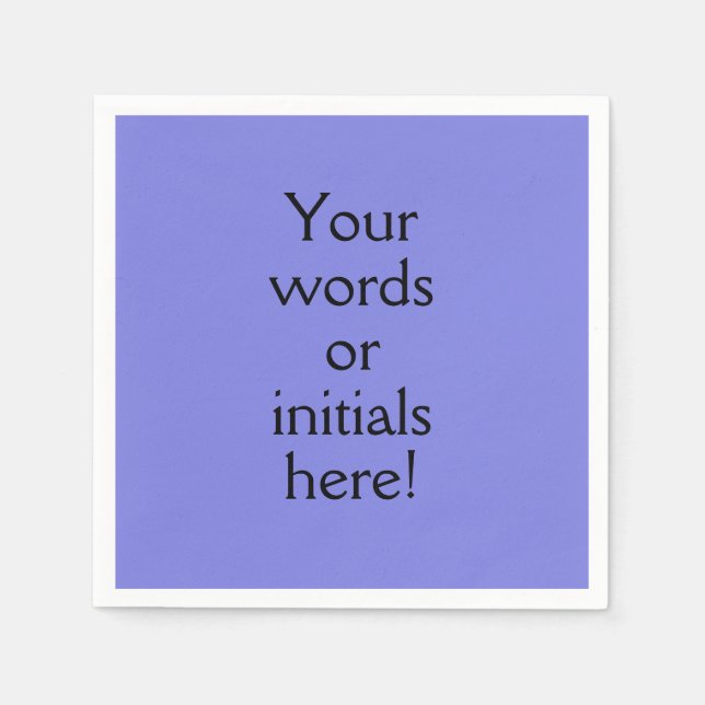 Dark Periwinkle Lila Custom Serviette (Vorderseite)