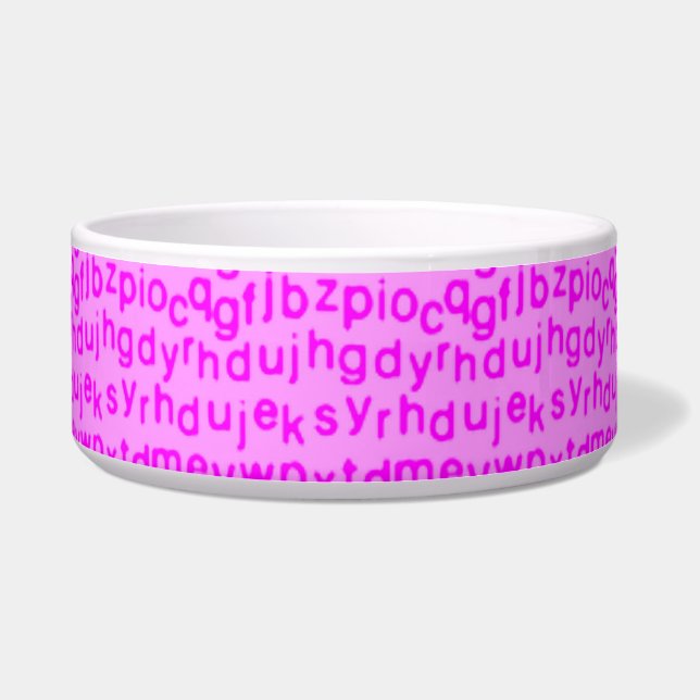 Dark Pink Alphabet Napf (Vorderseite)