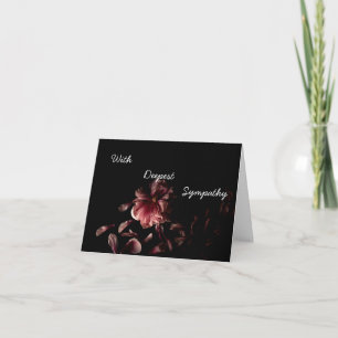Dark Pink Floral Persönliche Sympathiekarte Karte