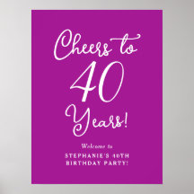 Dark Pink freut sich auf 40 Jahre 40. Geburtstag W