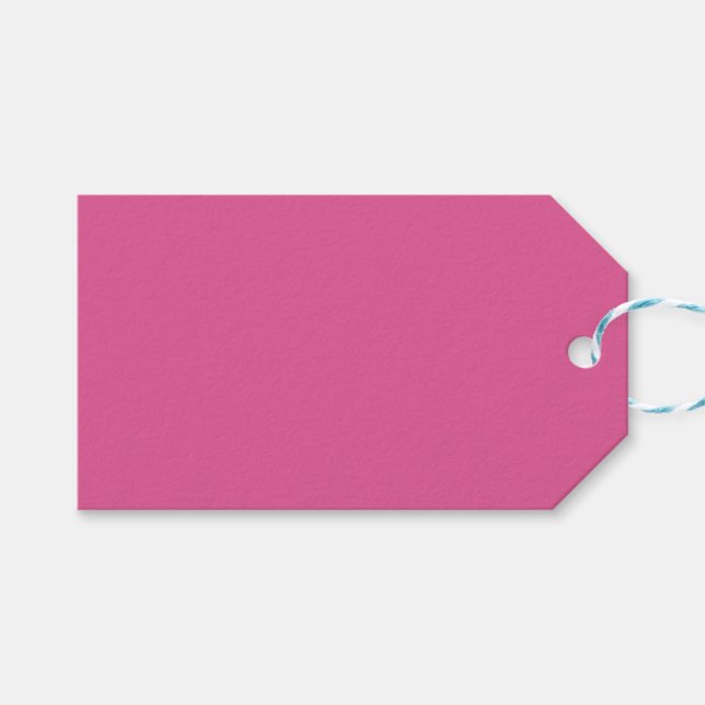 Dark Pink Gift Tag Geschenkanhänger (Vorderseite (Horizontal))