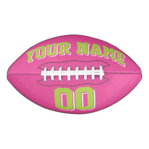 DARK PINK LIME GREEN UND WEISS Custom Football