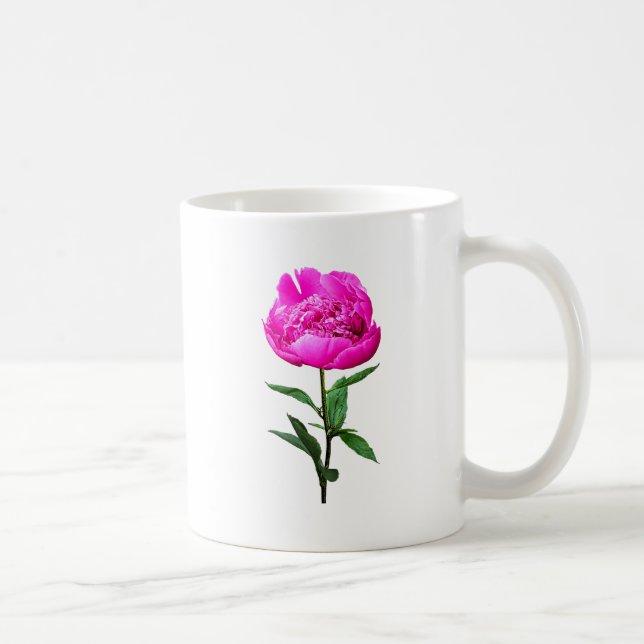 Dark Pink Peony Kaffeetasse (Rechts)