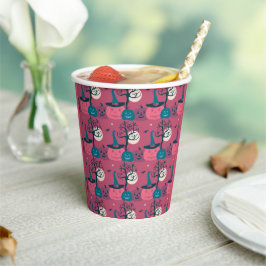 Dark Pink Pumpkin-Szene Halloween Pappbecher
