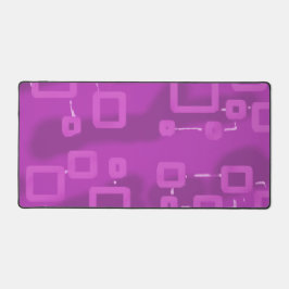 Dark Pink Tint Geometric Squares Desk Mat Schreibtischunterlage