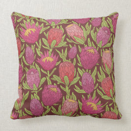 Dark Pink und Violet Proteas Tropica Keuchkissen Kissen