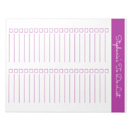 Dark Pink Vertical 8.5x11 Two Column Checklist Notizblock