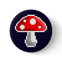 Dark Pixel Mushroom Button