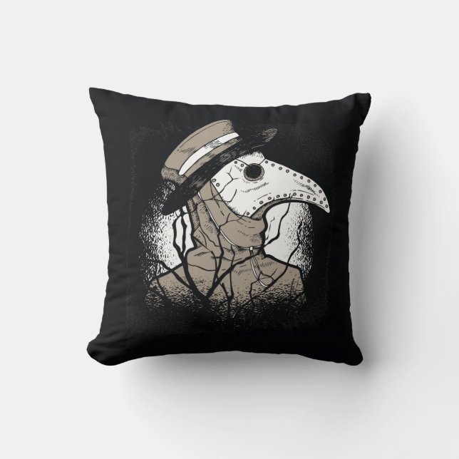 Dark Plague Doctor Kissen (Vorderseite)