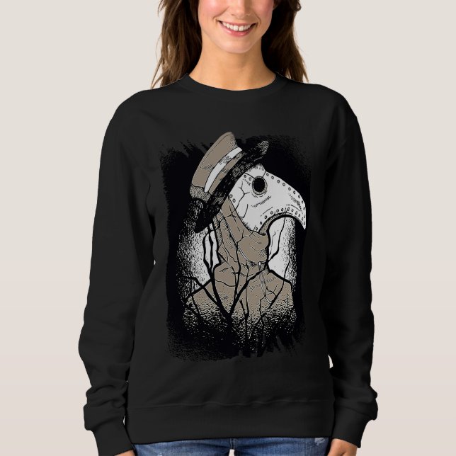 Dark Plague Doctor Spooky Costume Horror Sweatshirt (Vorderseite)