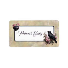 Dark Princess Girl Address Adressaufkleber