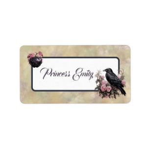 Dark Princess Girl Address Adressaufkleber